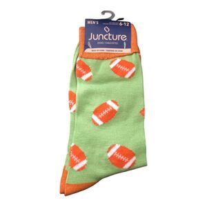 Juncture Men's Fashion Football Novelty Casual Dress  Socks Size 6-12